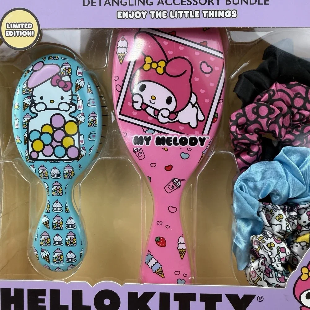 Wet Brush Goody Hello Kitty & Friends Bundle Brushes Scrunchies Limited Ed NEW